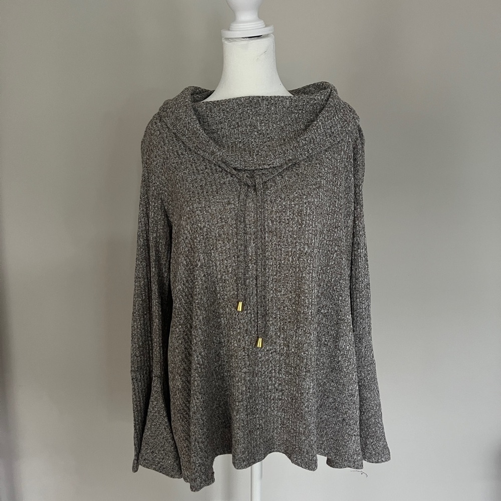 Rafaella Cowl Neck Sweater With Bell Sleves